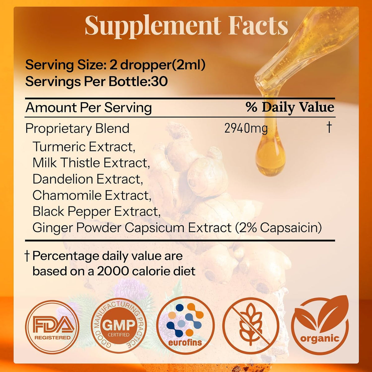 HerbaWell Turmeric Curcumin Extract Drops