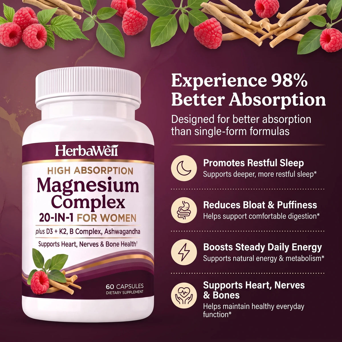 HerbaWell Womens Magnesium Complex