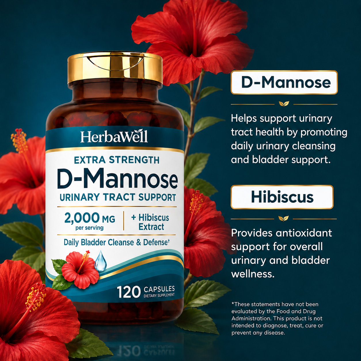 HerbaWell™ D-Mannose Urinary Tract Support