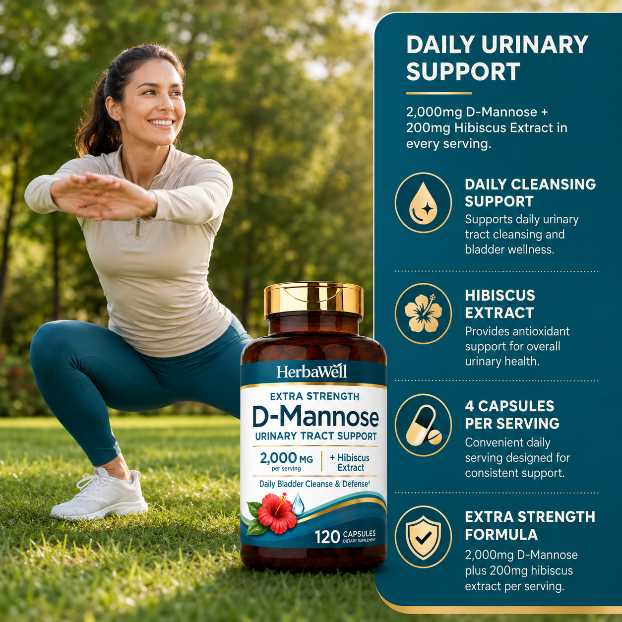 HerbaWell™ D-Mannose Urinary Tract Support