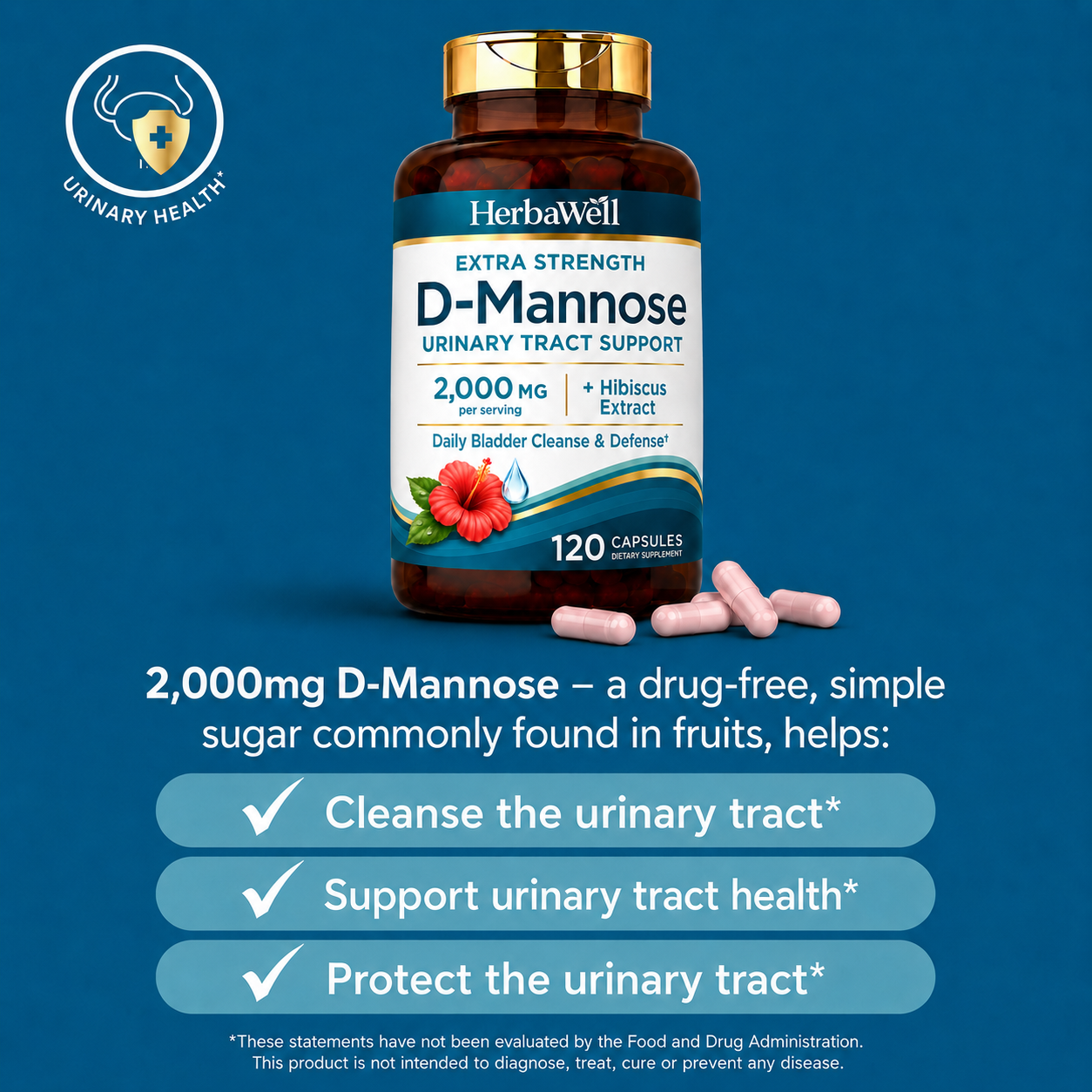 HerbaWell™ D-Mannose Urinary Tract Support