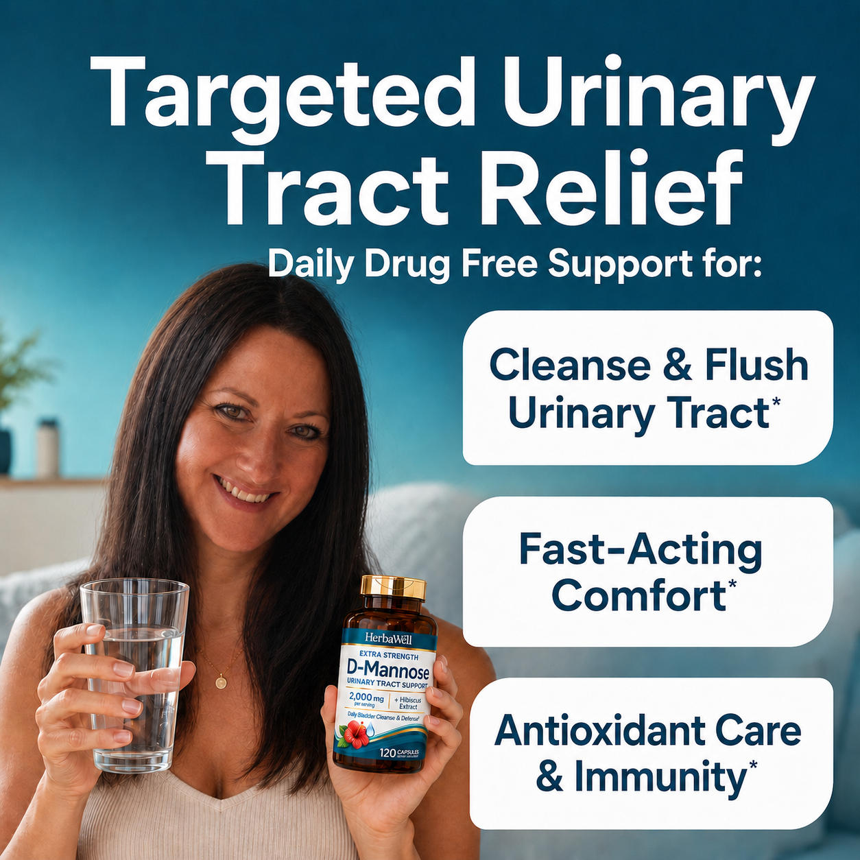 HerbaWell™ D-Mannose Urinary Tract Support