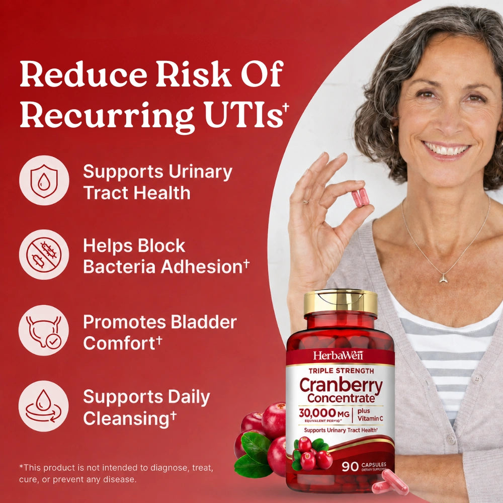 HerbaWell Cranberry Concentrate Capsules