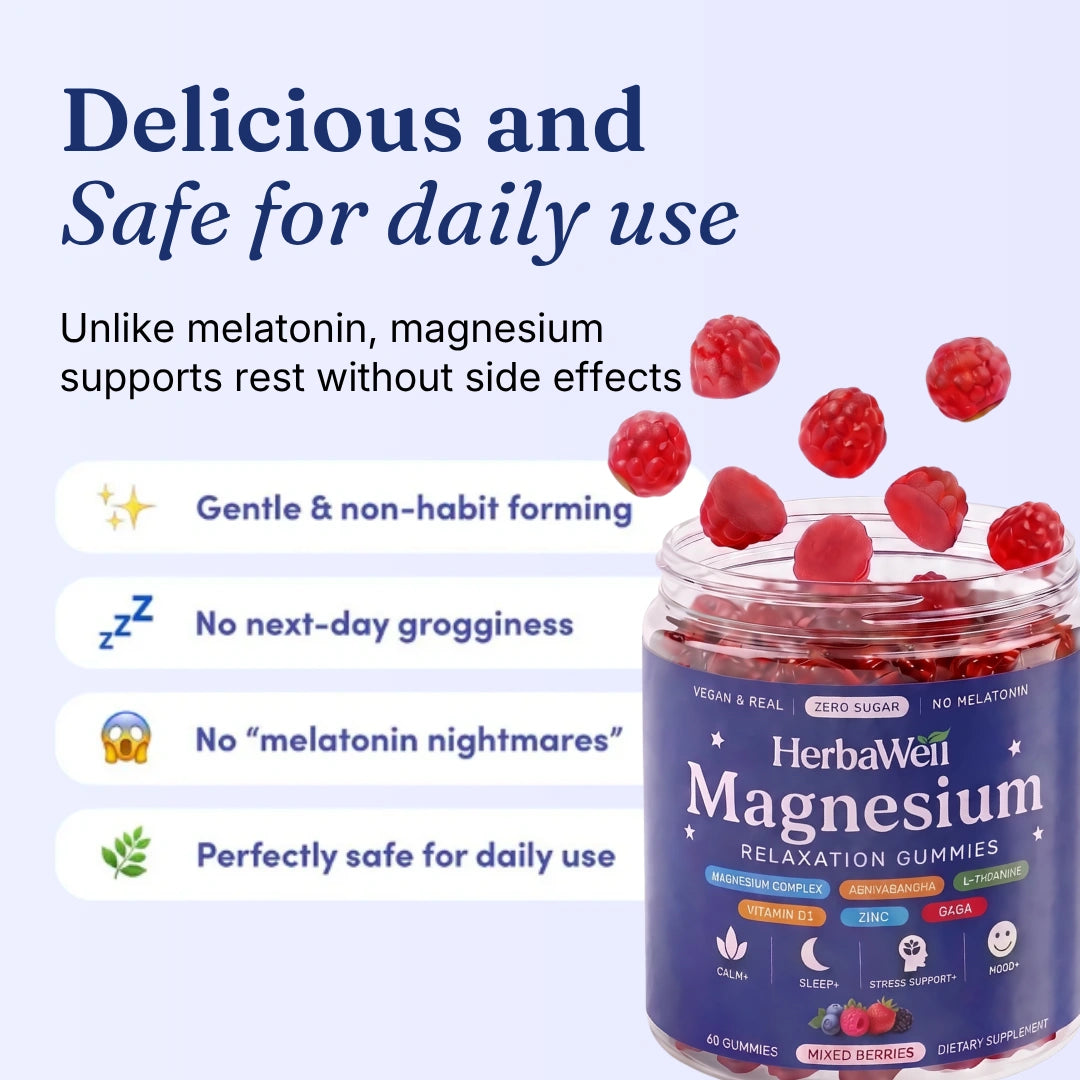 HerbaWell Magnesium + Ashwagandha Gummies