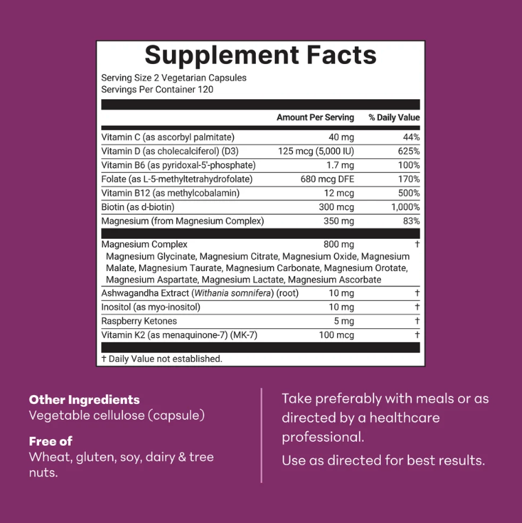 HerbaWell - Womens Magnesium+ Complex
