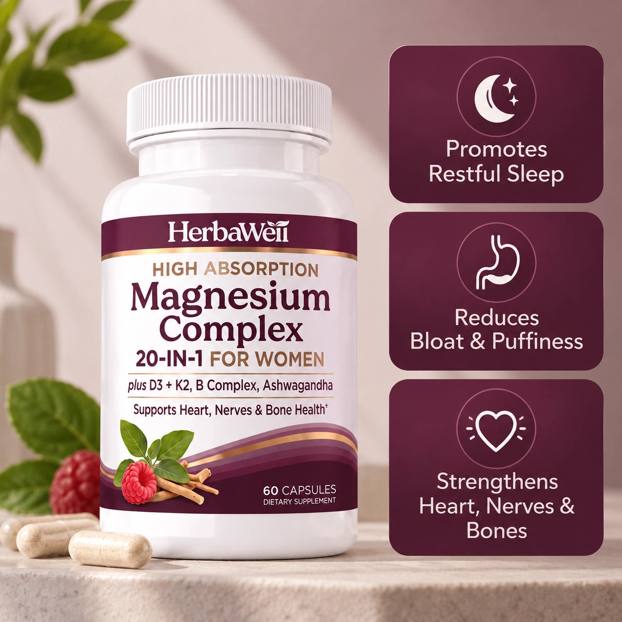 HerbaWell - Womens Magnesium+ Complex