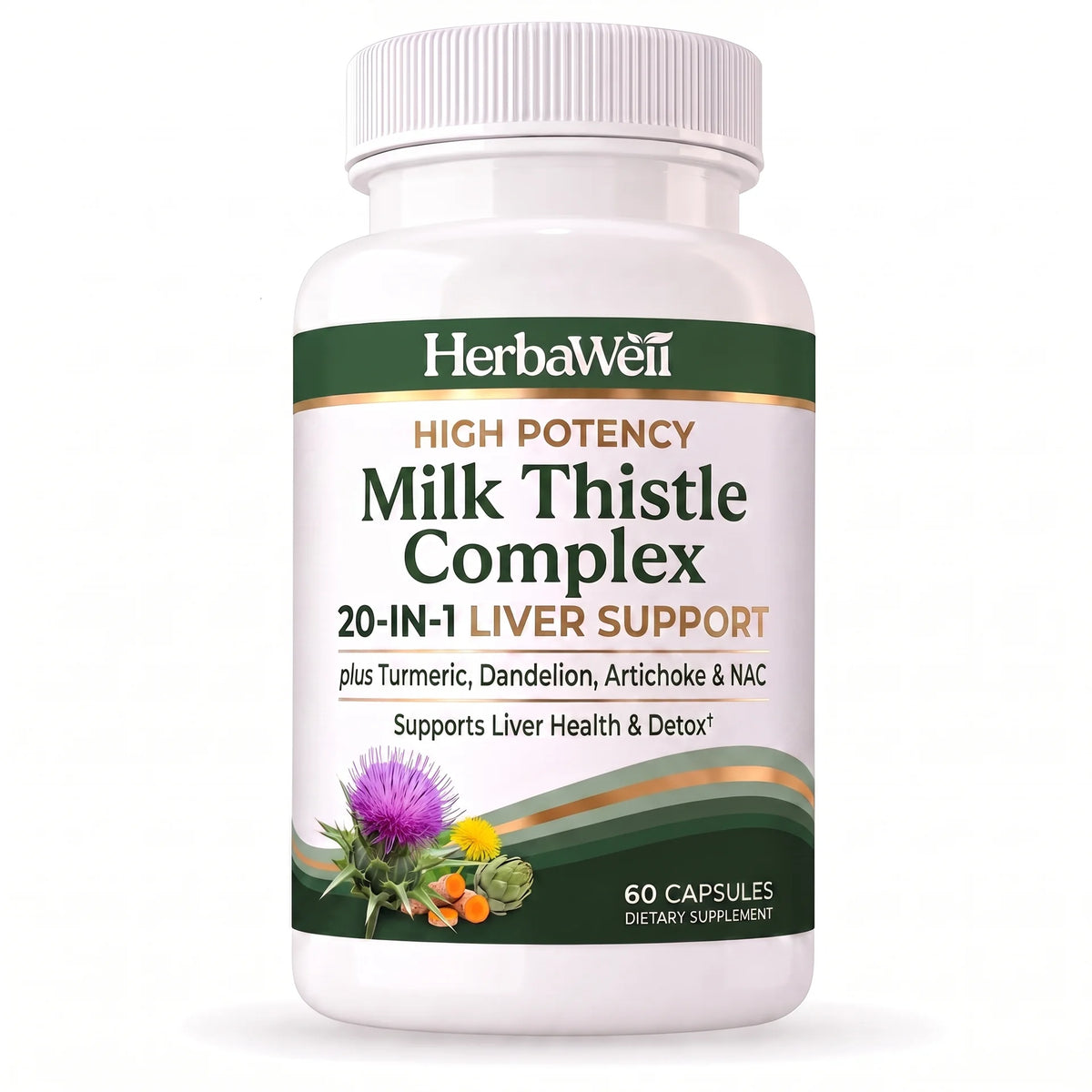 HerbaWell - Milk Thistle Complex